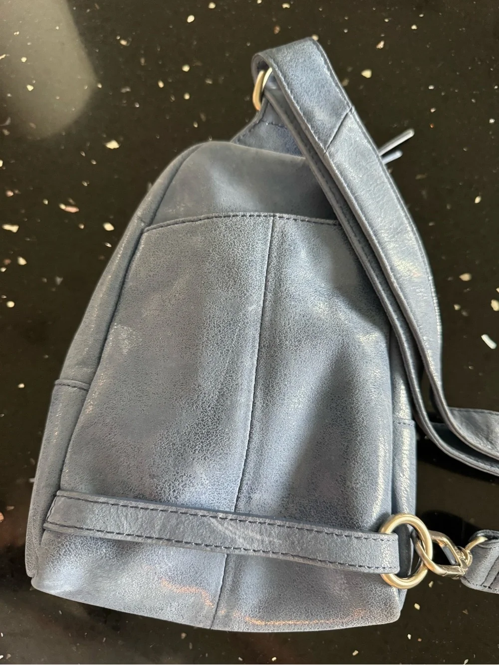 Hobo International Fern Sling in buffed leather azure blue, like new!